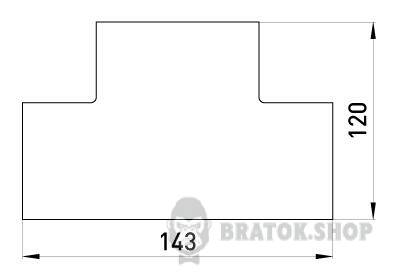 Т-соединитель e.trunking.t.channel.stand.100.40 для короба 100х40мм s5033010 в Киеве